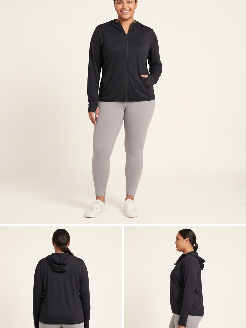 Uniqlo Black Heather V-Neck Sweater - Women's